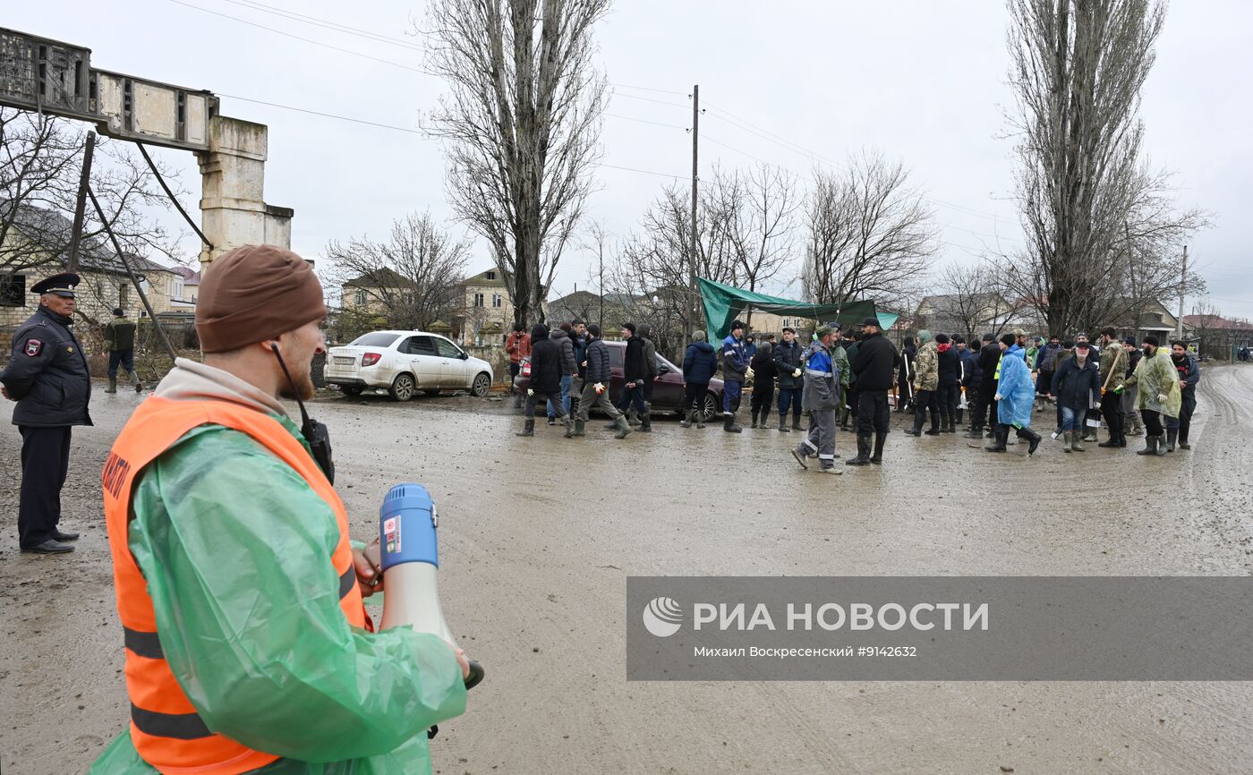 Последствия ливневых дождей в Дагестане