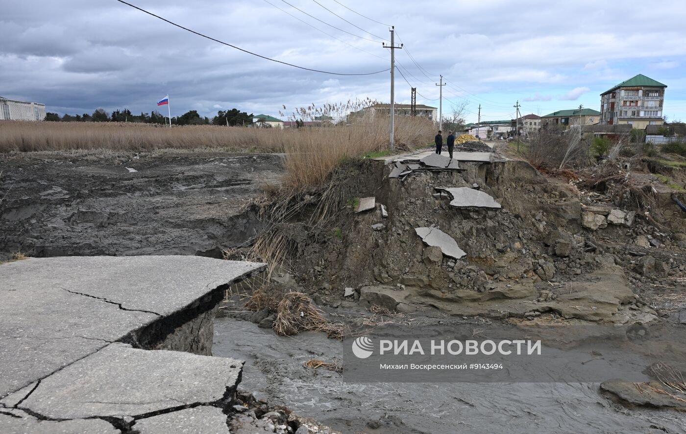 Последствия ливневых дождей в Дагестане