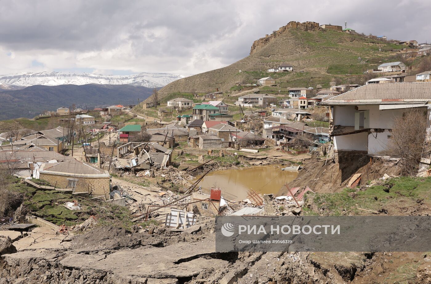 Последствия оползней в Дагестане