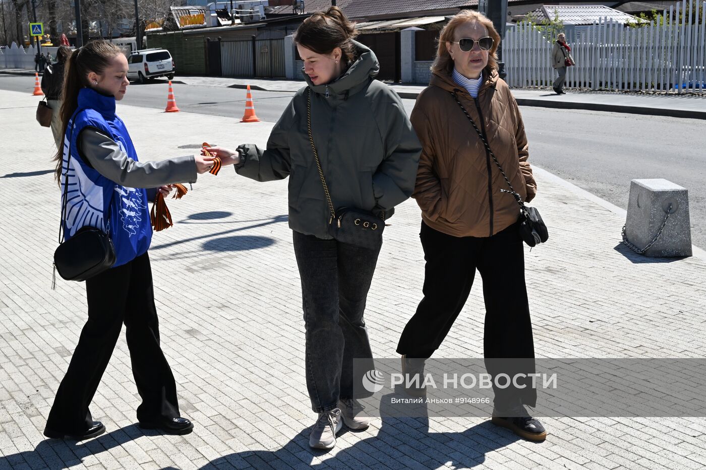 Старт акции "Георгиевская ленточка" в России