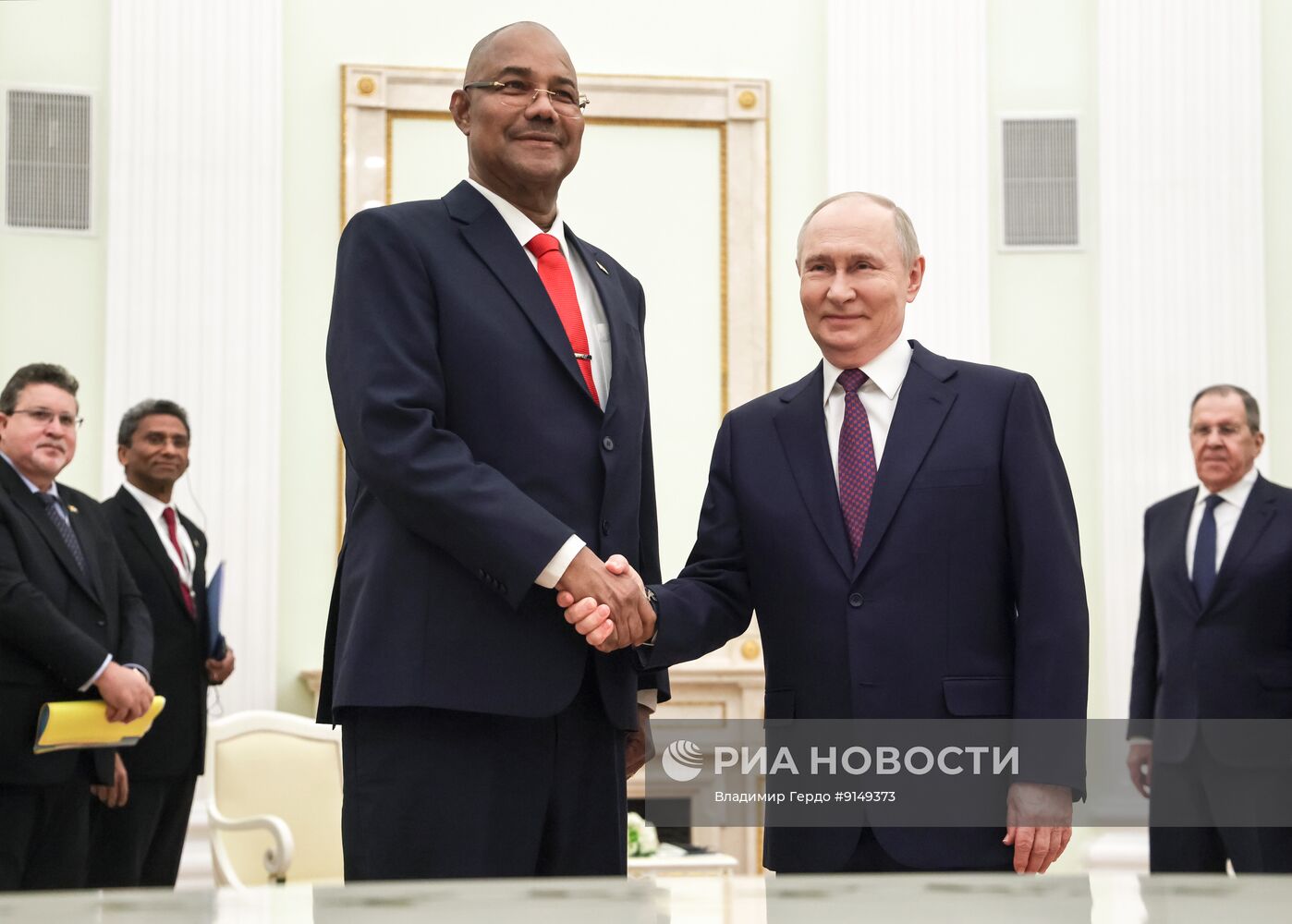 Встреча президента РФ Владимира Путина и президента Сейшельских островов Патрика Эрмини