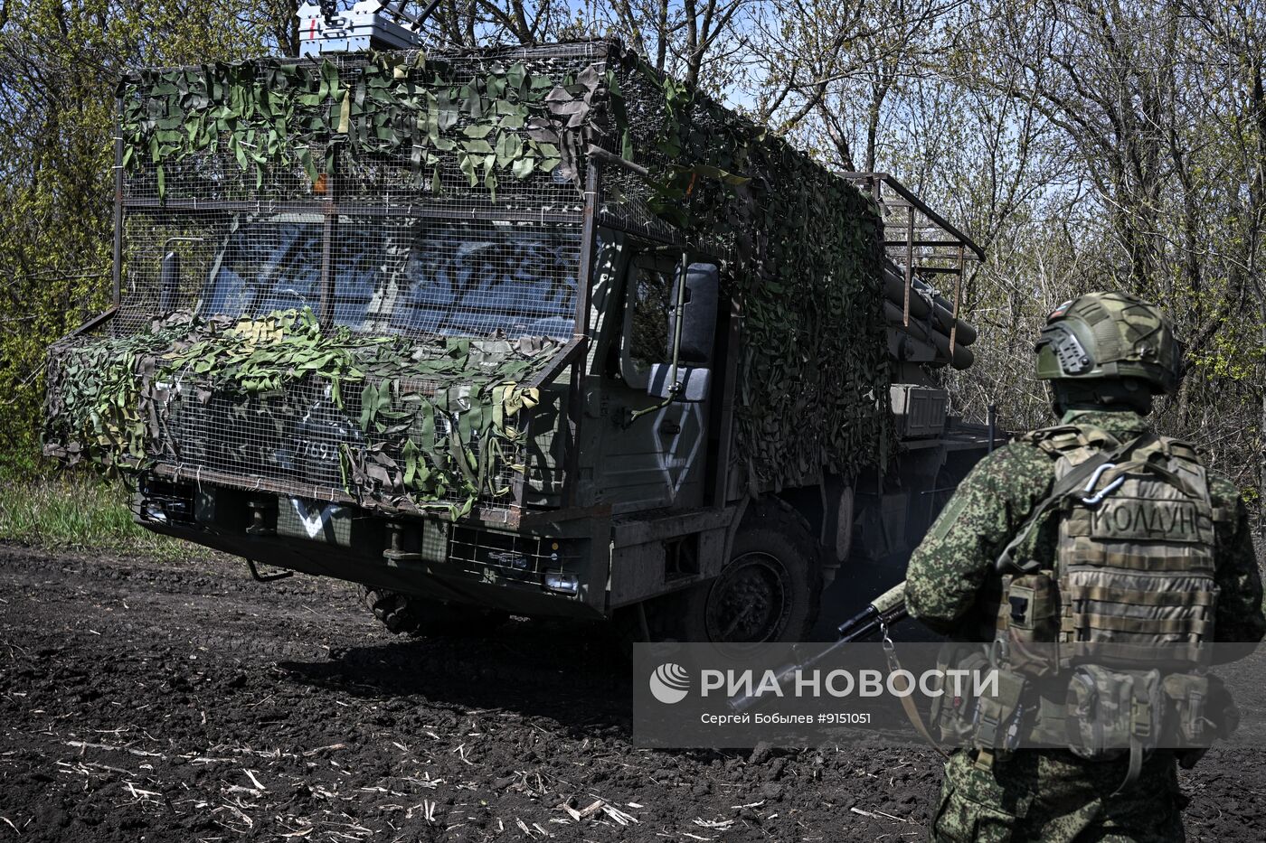 Боевая работа артиллеристов группировки войск "Запад" на Купянском участке фронта
