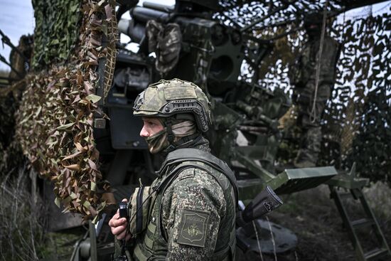 Боевая работа артиллеристов группировки войск "Запад" на Купянском участке фронта