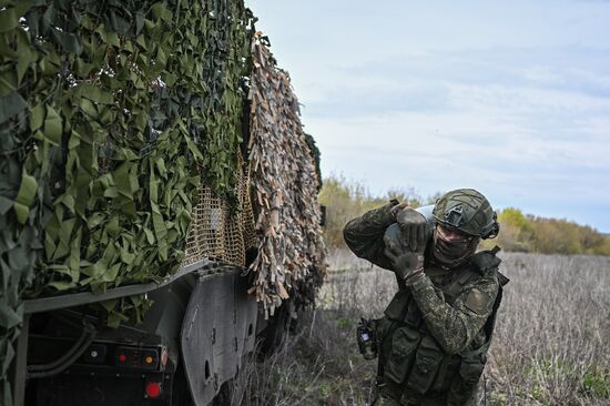 Боевая работа артиллеристов группировки войск "Запад" на Купянском участке фронта