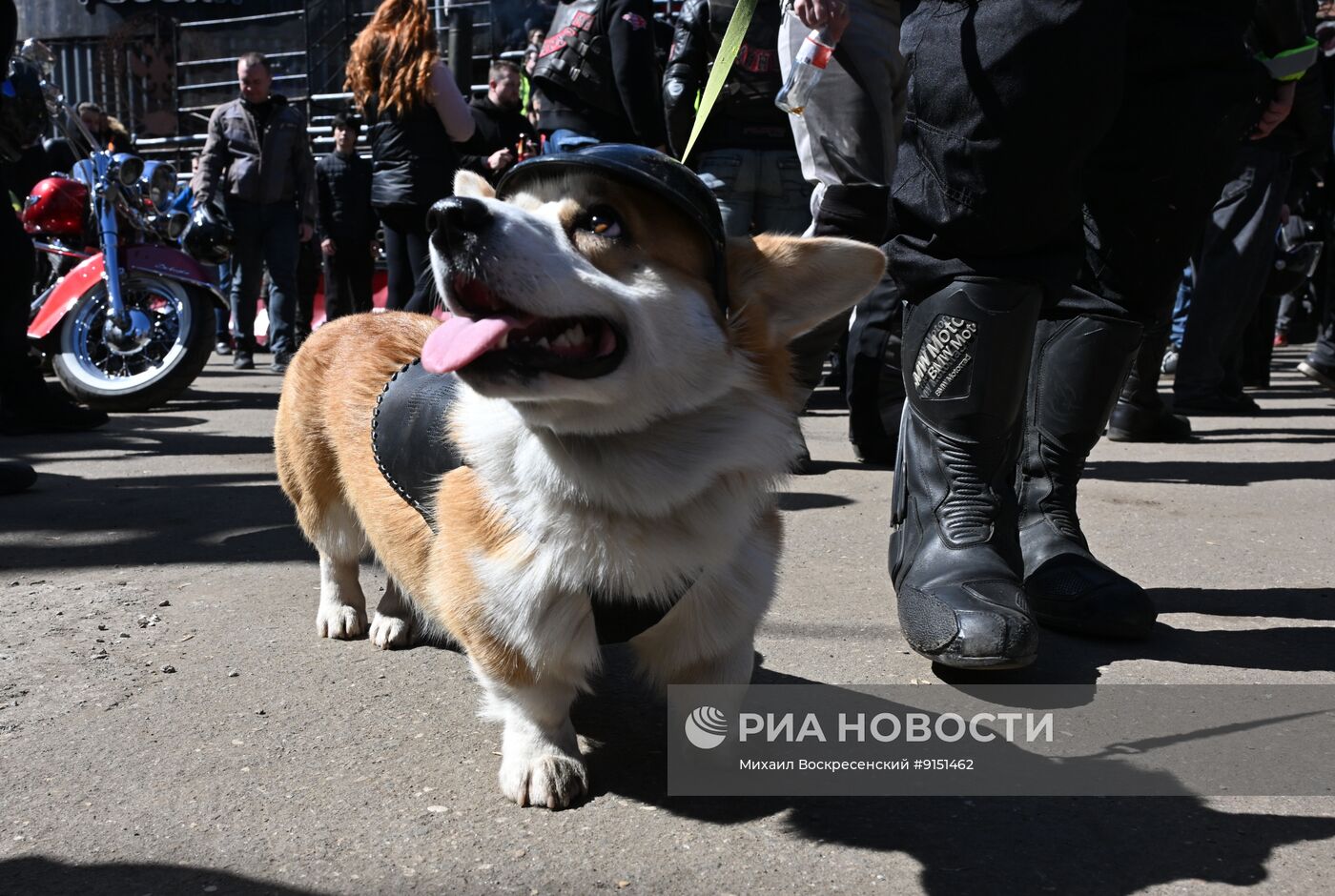 Открытие мотосезона клуба "Ночные Волки" в Москве