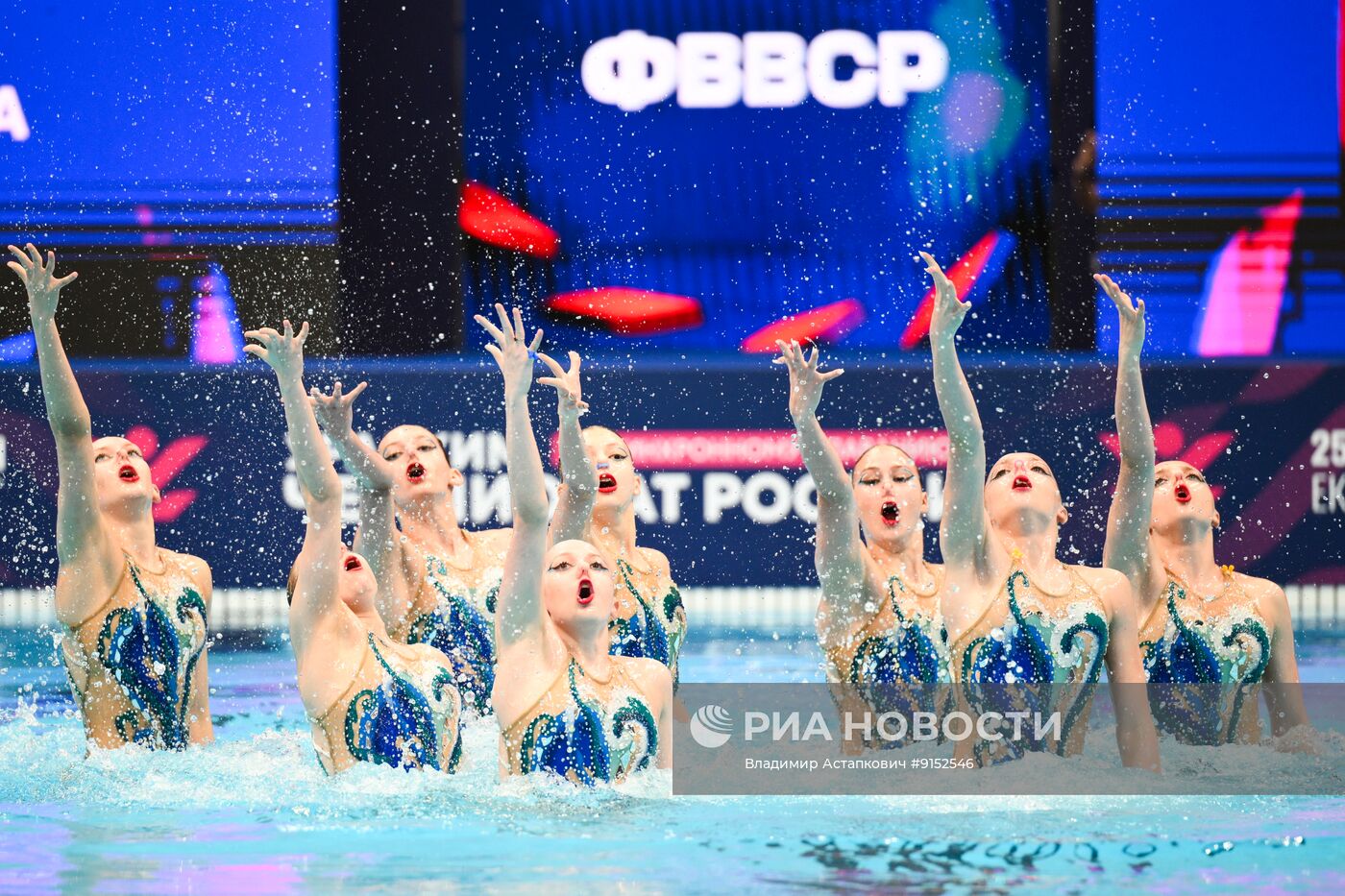 Синхронное плавание. Чемпионат России. Группа. Произвольная программа