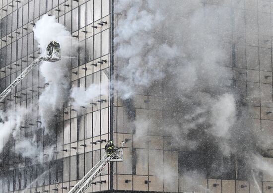 Пожар в строящемся ЖК в Москве