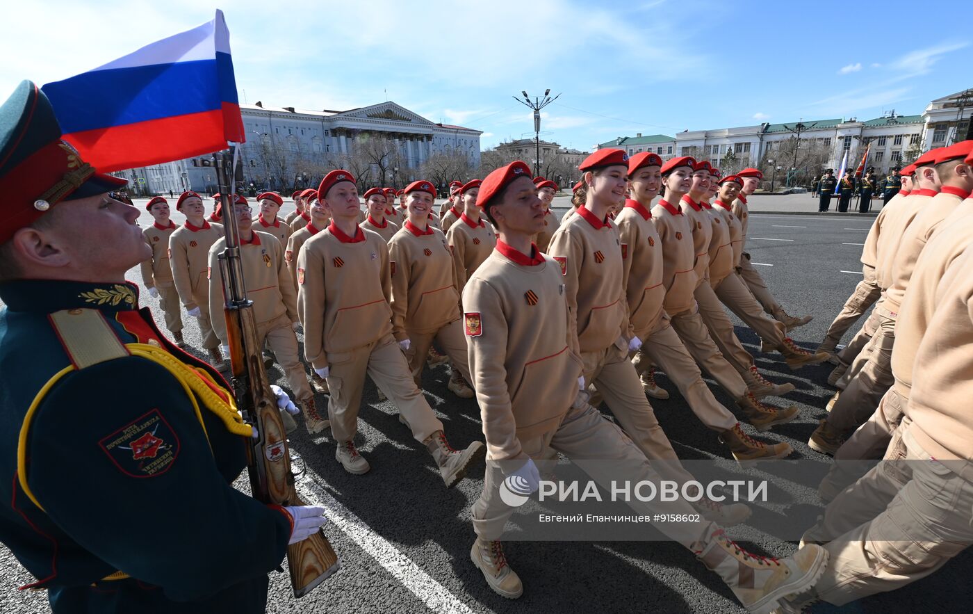 Репетиция Парада Победы в Чите