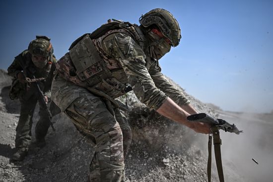 Отработка боевого слаживания военнослужащими 25-й армии группировки войск "Запад" в зоне СВО