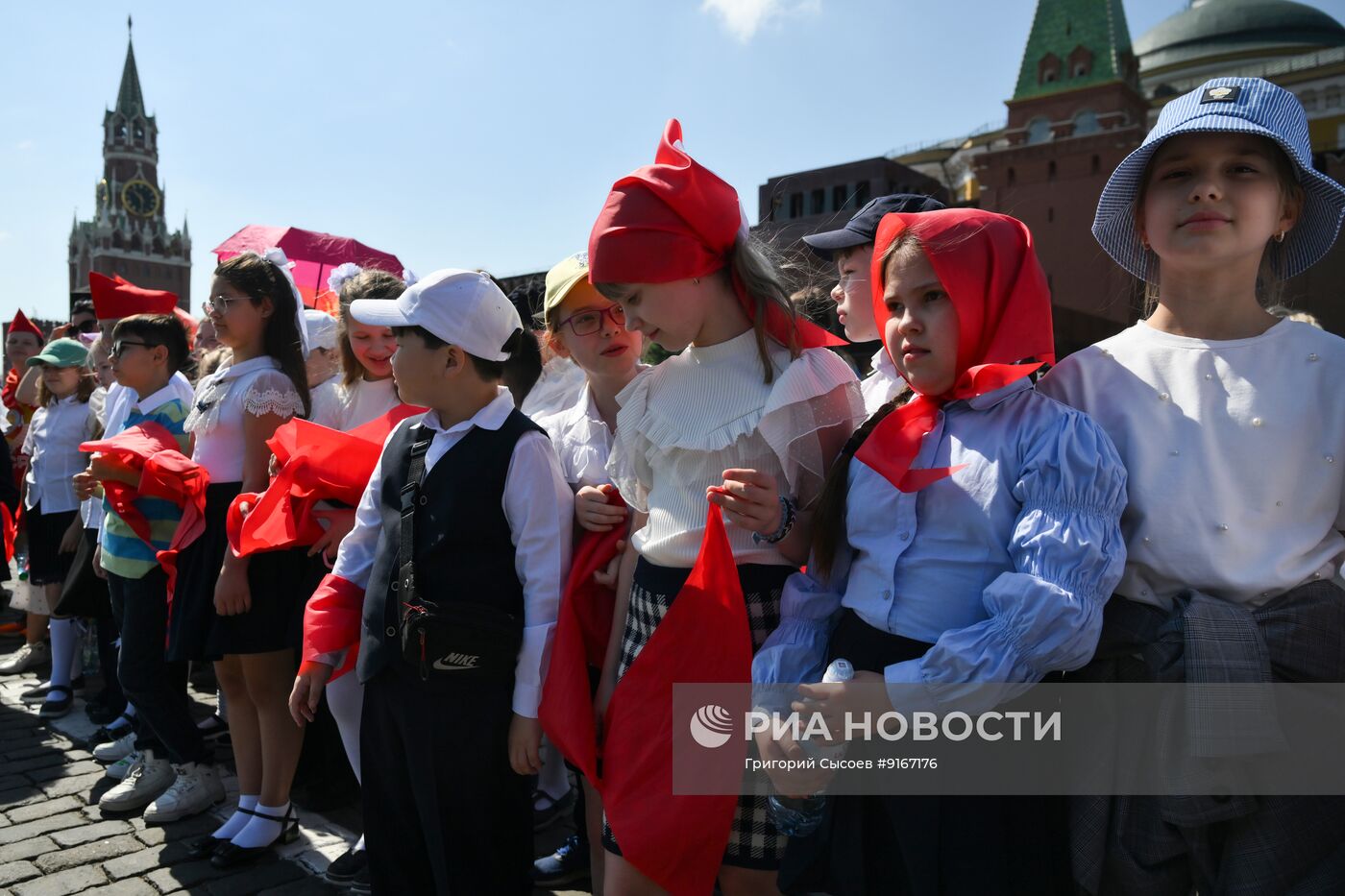 Прием в пионеры на Красной площади