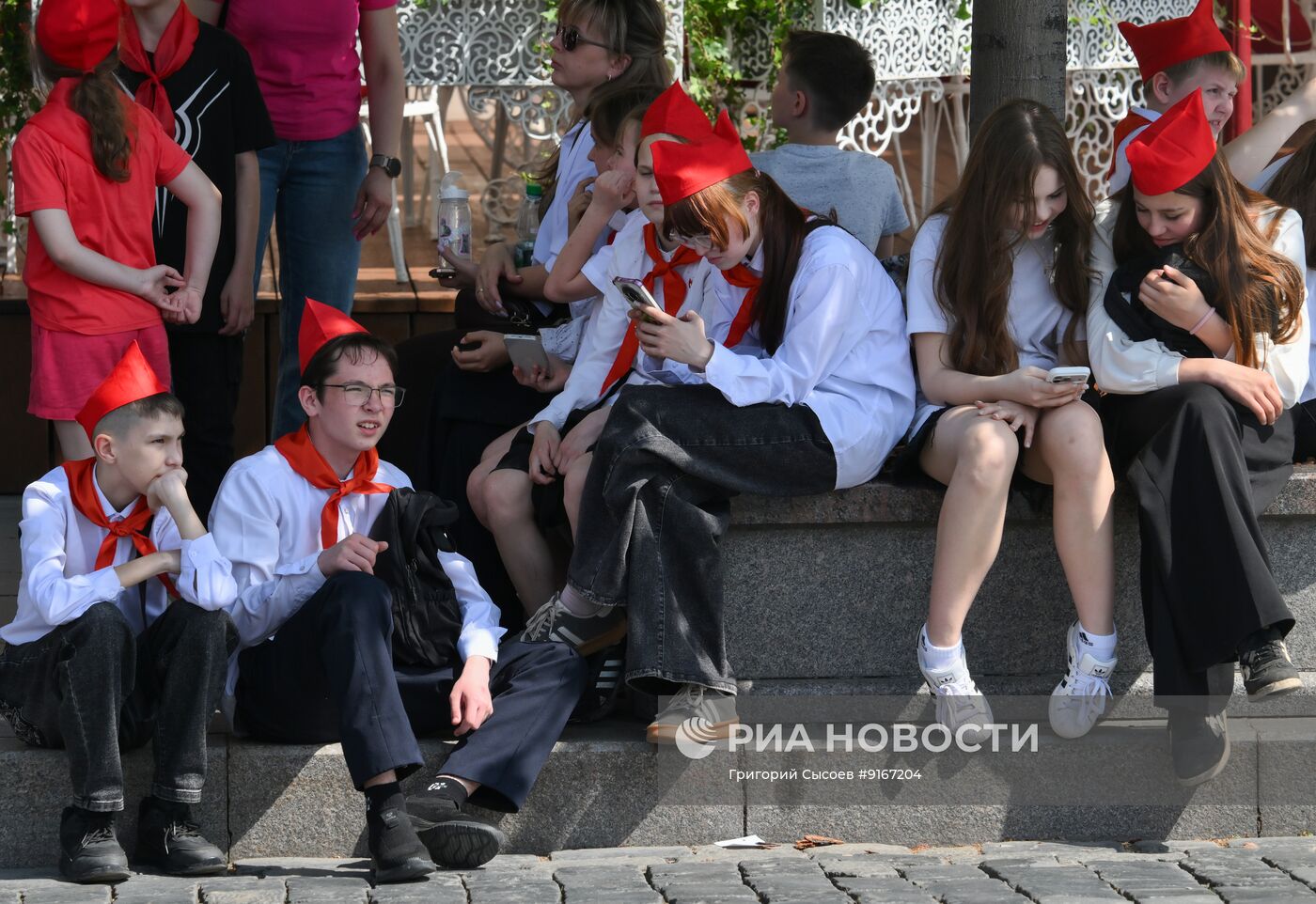 Прием в пионеры на Красной площади