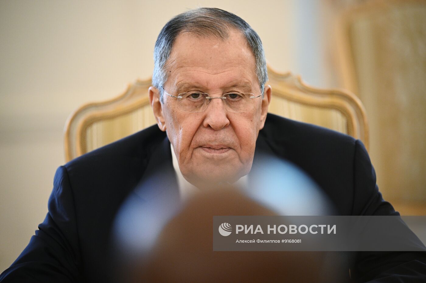 Встреча главы МИД РФ С. Лаврова и главы МИД Гвинеи С. Ойоно Эсоно Анге
