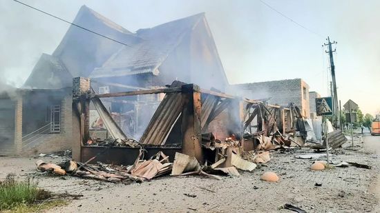 Последствия беспилотной атаки ВСУ в Старобельске (ЛНР)