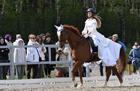 Показательные выступления спортсменов-конников в Красноярске