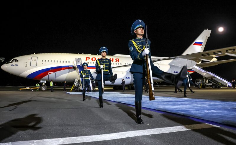 Вылет президента РФ Владимира Путина в Россию после государственного визита в Казахстан
