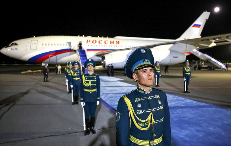 Вылет президента РФ Владимира Путина в Россию после государственного визита в Казахстан