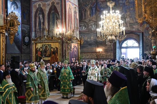 Патриаршее служение в праздник Святой Троицы