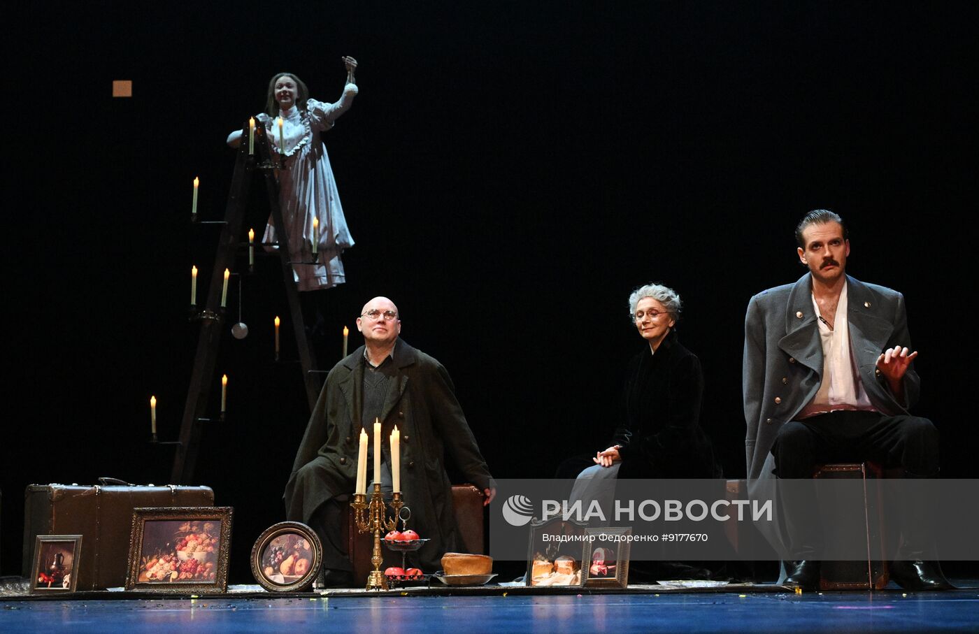 Генеральная репетиция спектакля "Блеск и пепел" в Театре им. Вахтангова