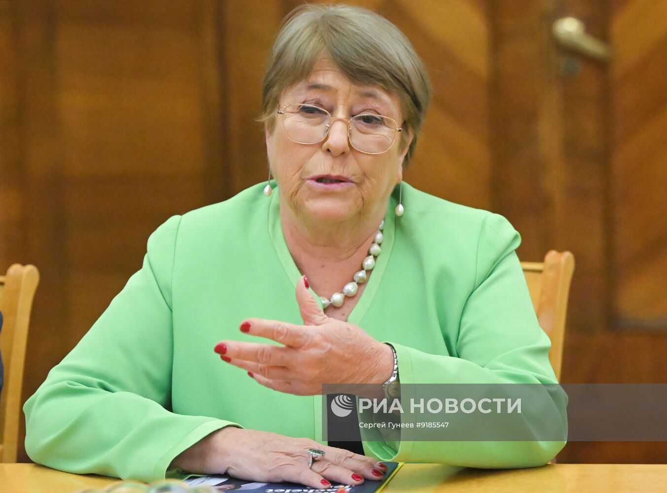 Встреча главы МИД РФ С. Лаврова с кандидатом на пост Генсекретаря ООН М. Бачелет