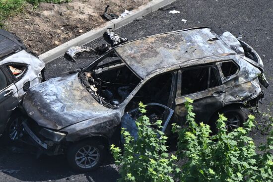 В подмосковной Балашихе при взрыве автомобиля погиб водитель