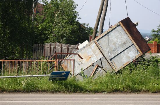 Последствия смерча в Свердловской области