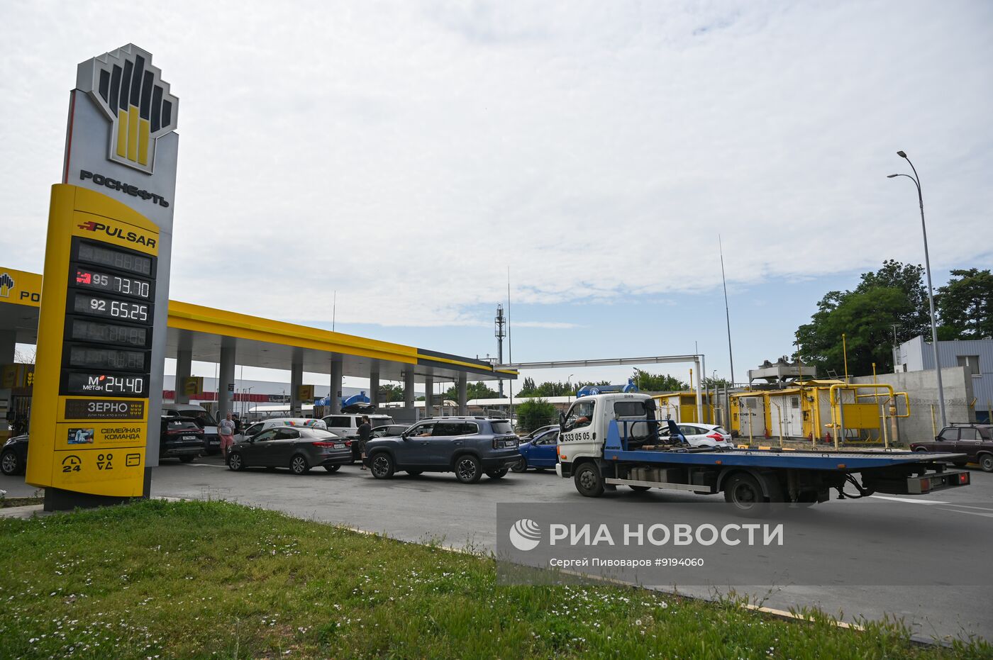 Очереди на АЗС в Ростове-на-Дону