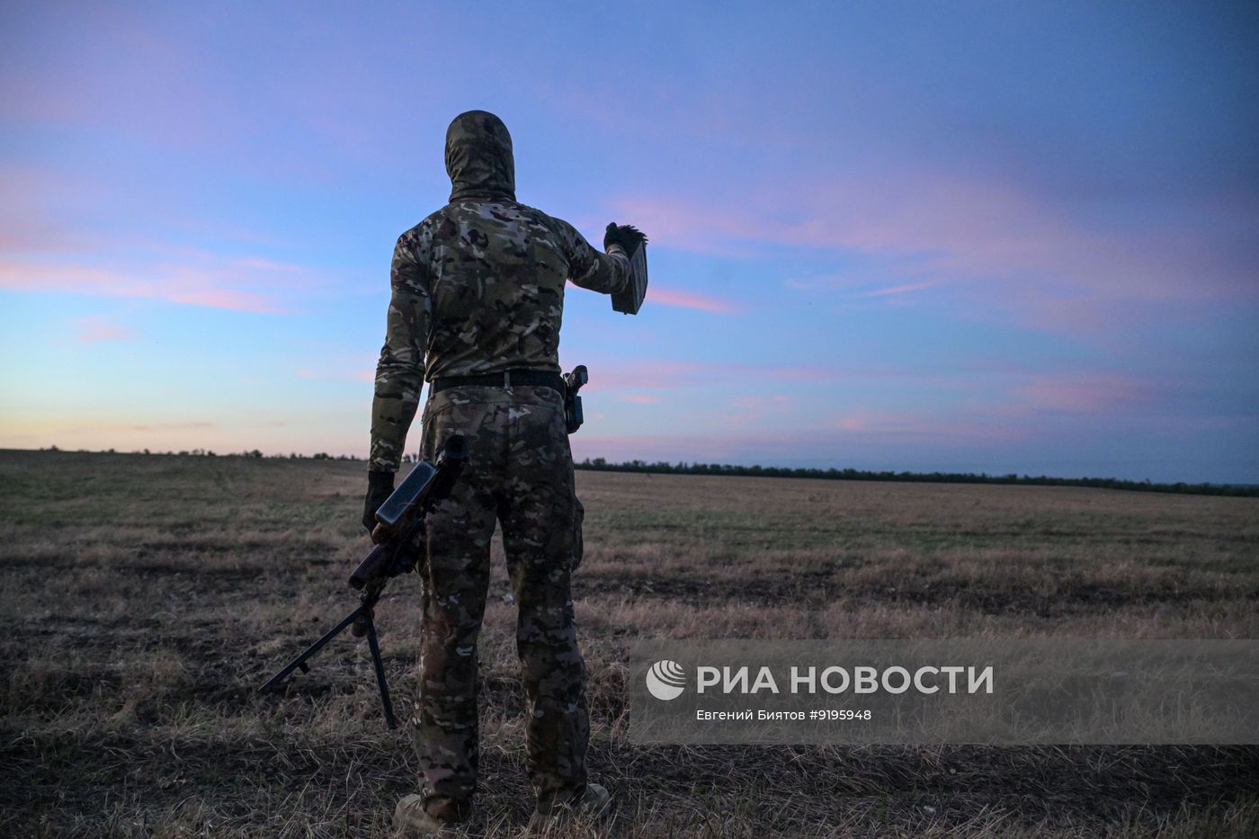 Боевая работа мобильной огневой группы отряда "Русь" в ЛНР