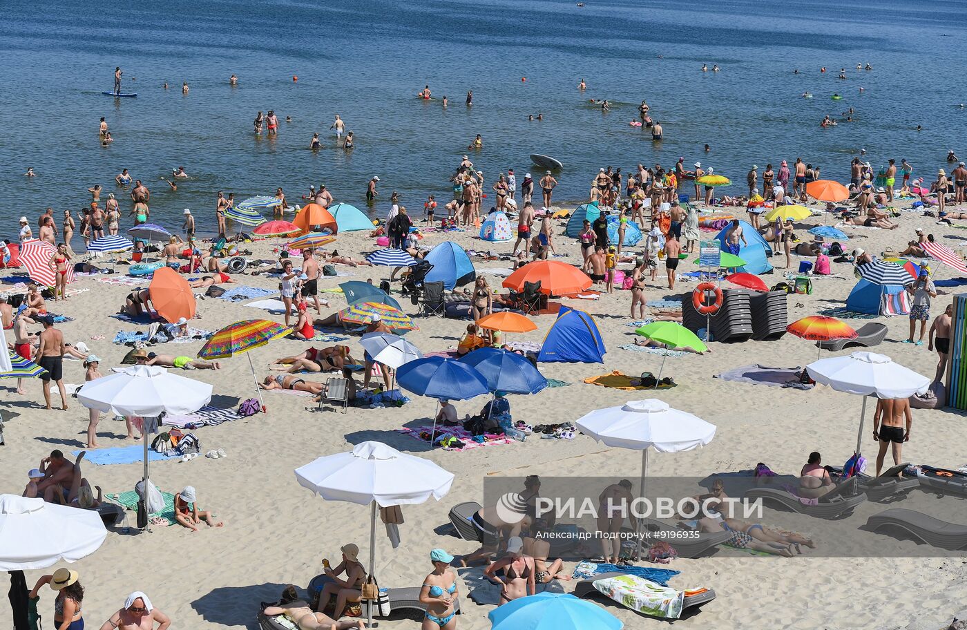 Отдых горожан на Балтийском море