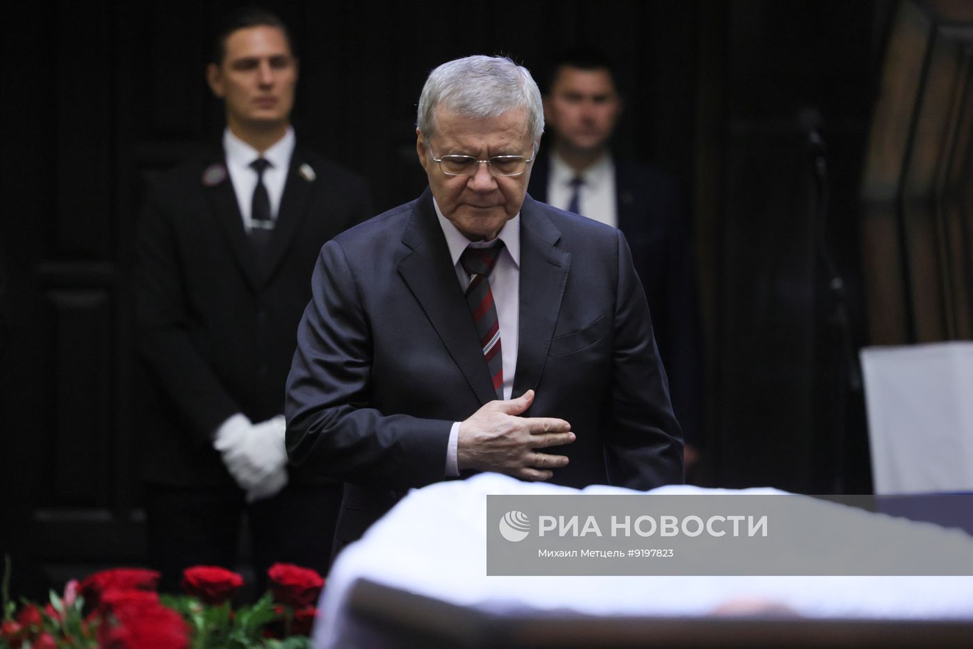 Прощание с бывшим министром обороны РФ Сергеем Ивановым в Москве