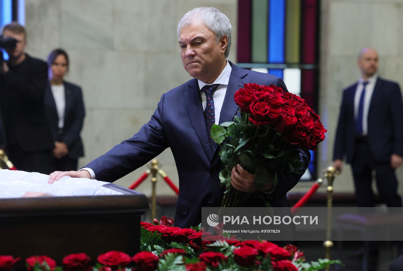 Прощание с бывшим министром обороны РФ Сергеем Ивановым в Москве