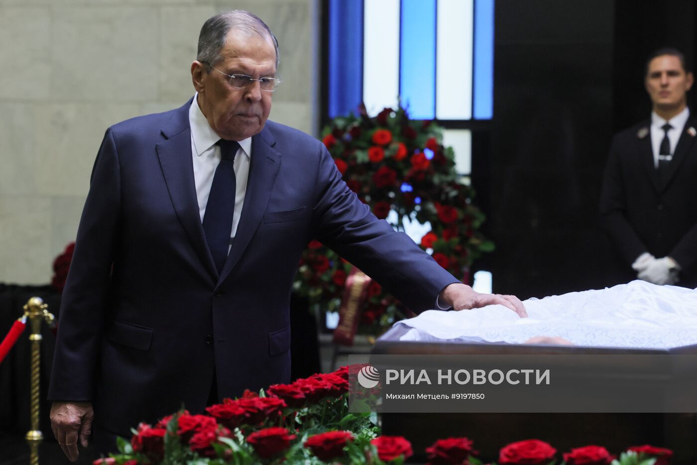 Прощание с бывшим министром обороны РФ Сергеем Ивановым в Москве