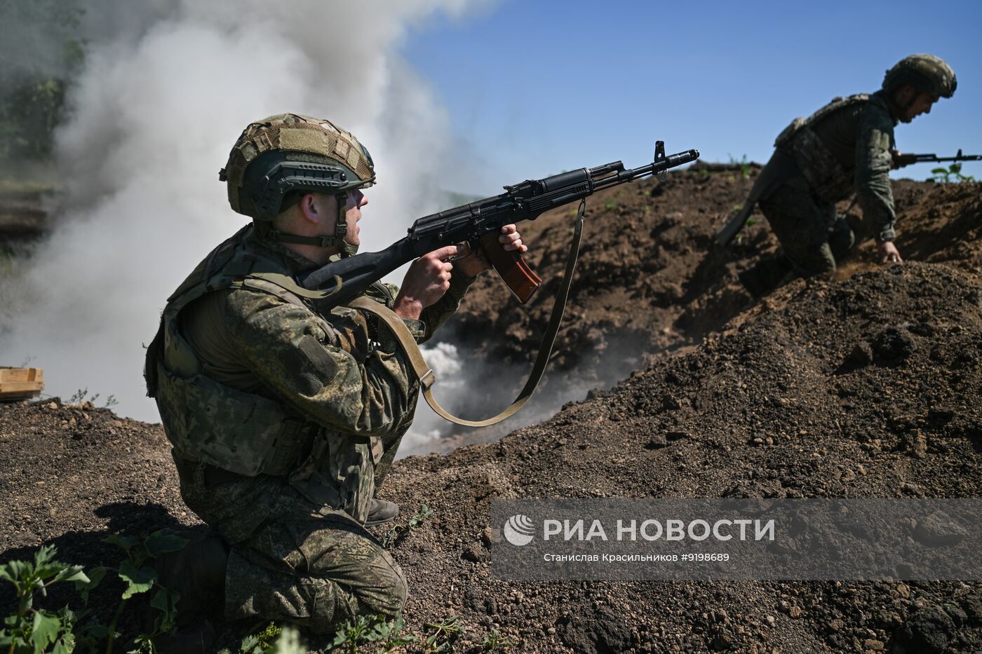 Боевая подготовка штурмовиков группировки войск "Центр"
