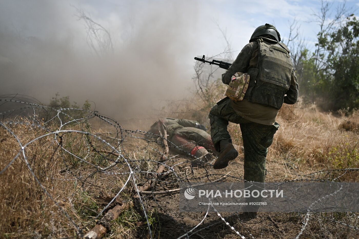 Тренировка штурмовиков группировки войск "Центр" на полигоне на Добропольском направлении СВО