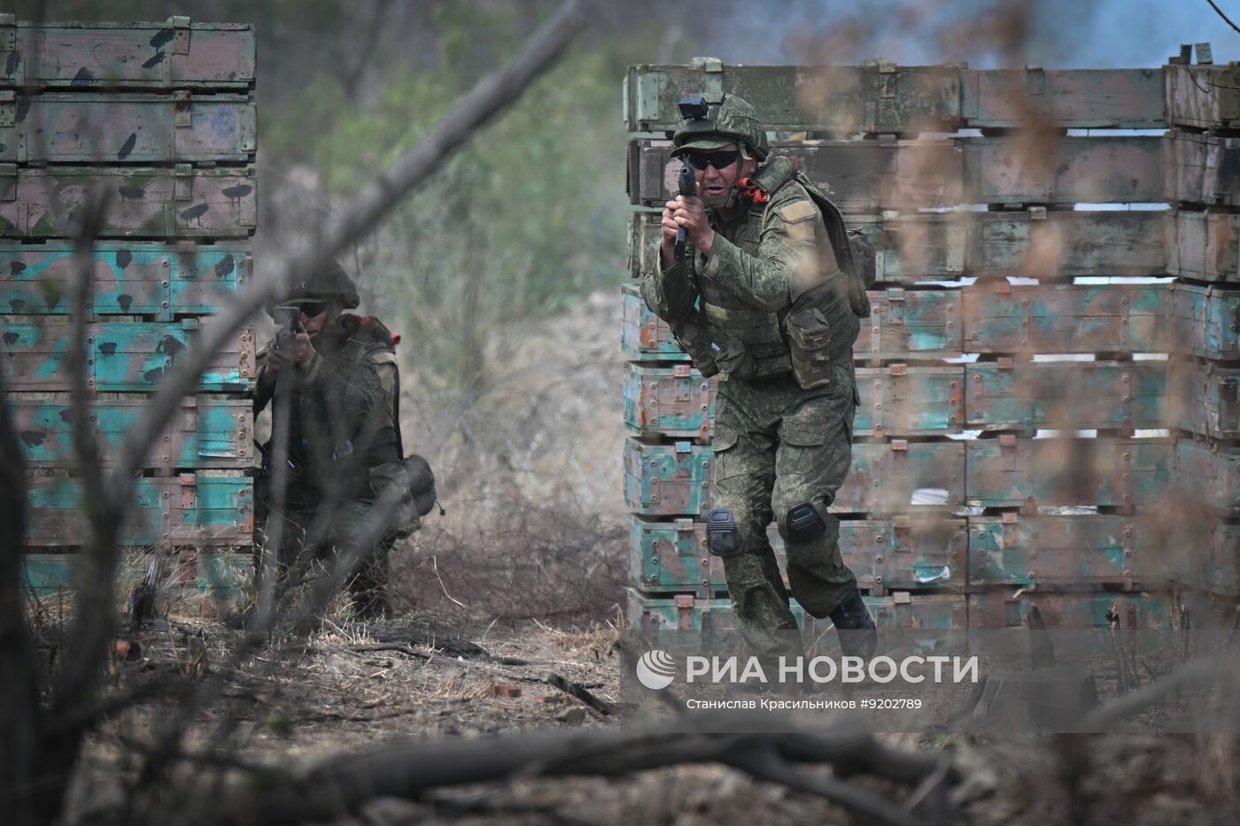 Тренировка штурмовиков группировки войск "Центр" на полигоне на Добропольском направлении СВО