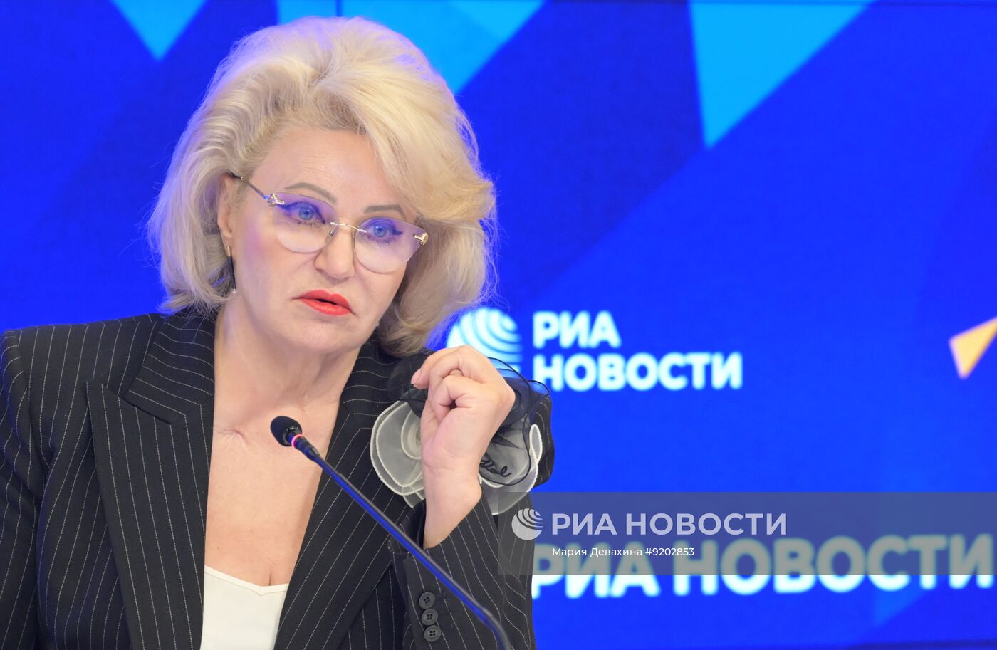 Пресс-конференция председателя Комитета Госдумы РФ по защите семьи, вопросам отцовства, материнства и детства Нины Останиной