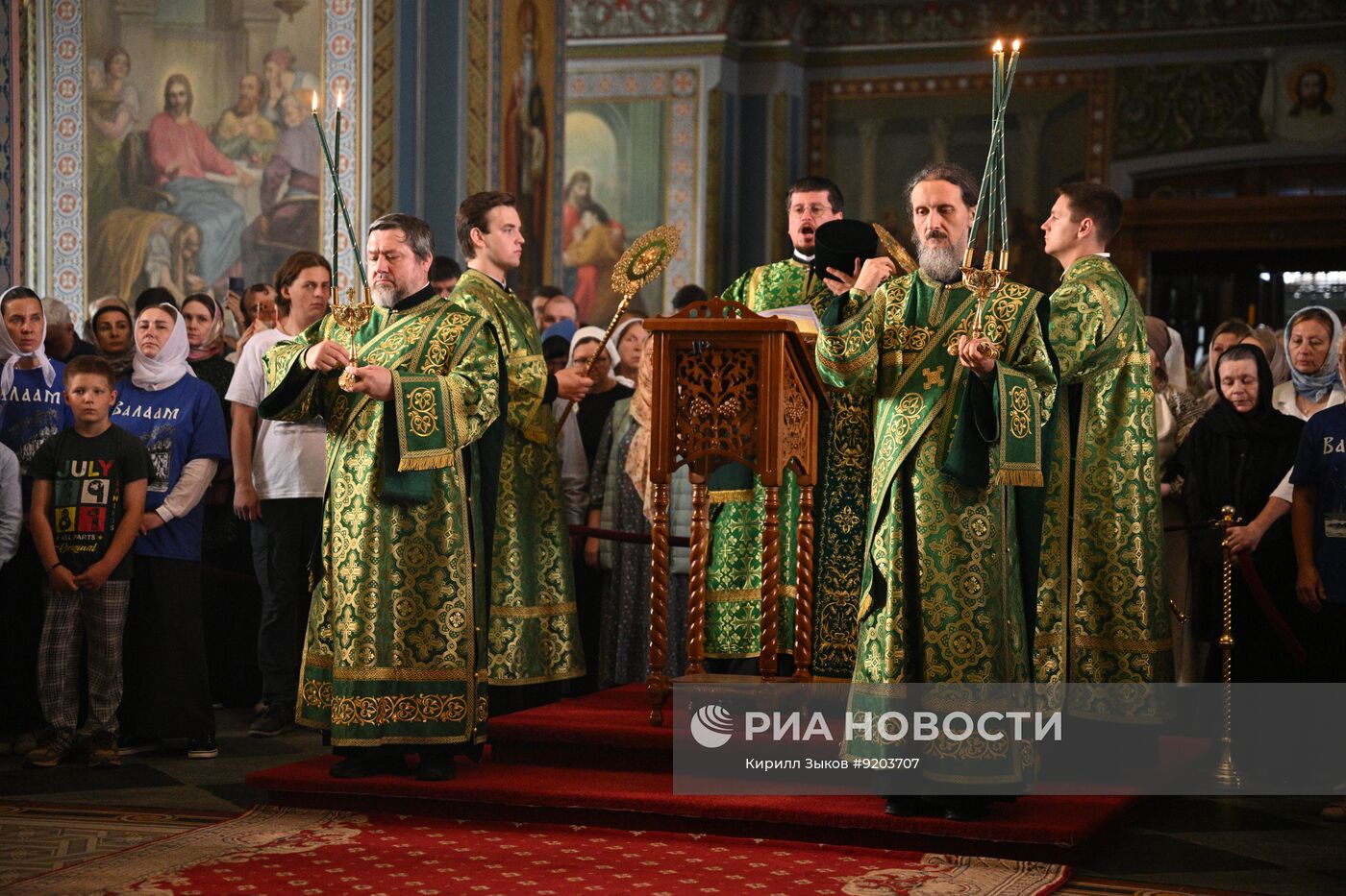 Патриаршее служение в Спасо-Преображенском соборе Валаамского монастыря
