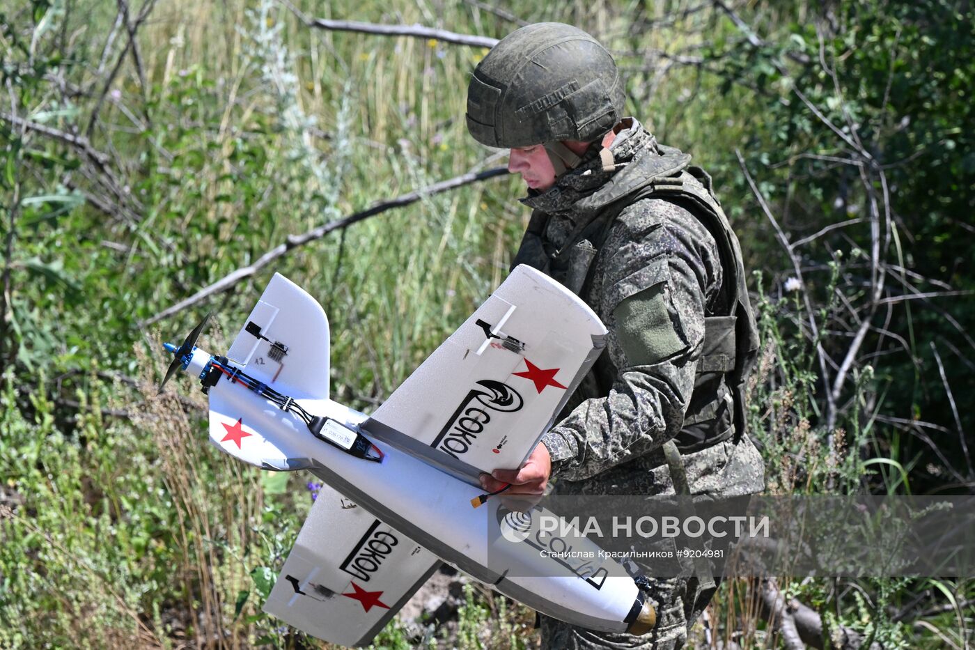 Боевая работа расчета БПЛА "Сокол-И" группировки войск "Центр" на Добропольском направлении СВО
