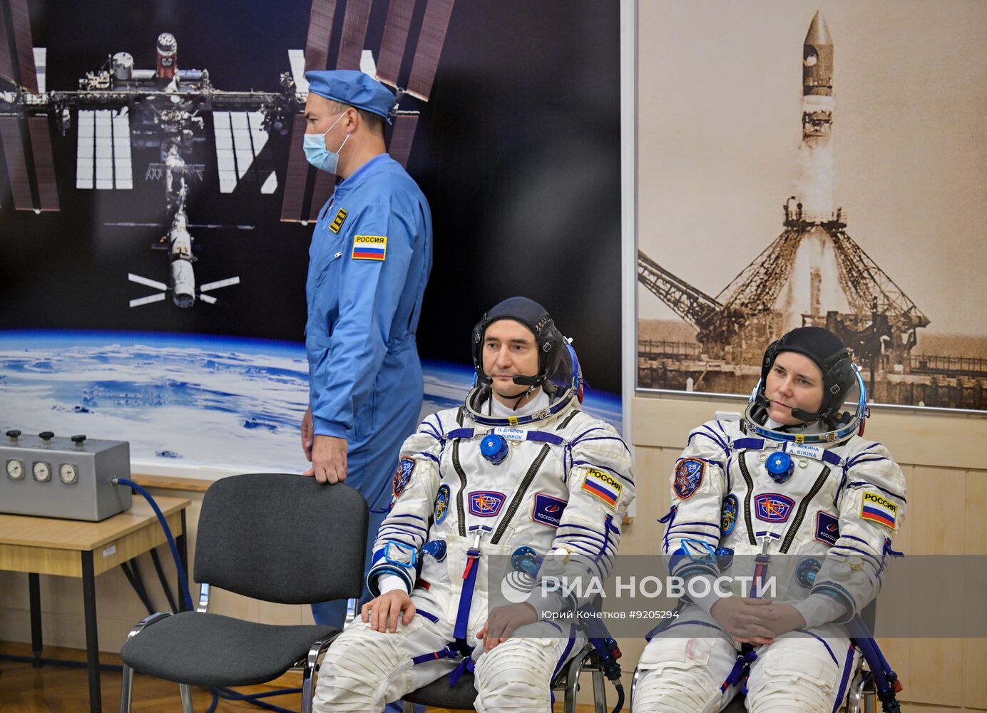 Запуск РН "Союз-2-1а" с пилотируемым кораблем "Союз МС-29" с космодрома Байконур