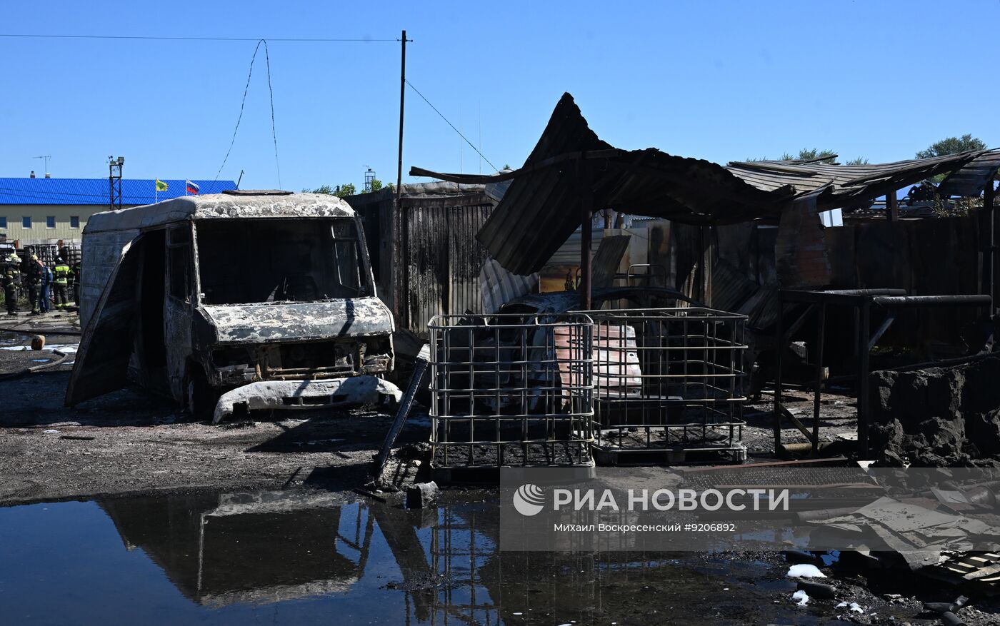 В подмосковных Бронницах ликвидируют пожар в промзоне