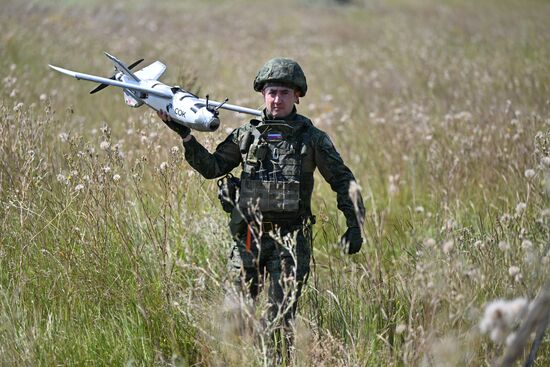Боевая работа расчета БПЛА "Сокол" группировки войск "Центр" на Добропольском направлении СВО