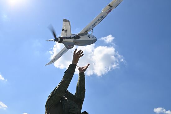 Боевая работа расчета БПЛА "Сокол" группировки войск "Центр" на Добропольском направлении СВО