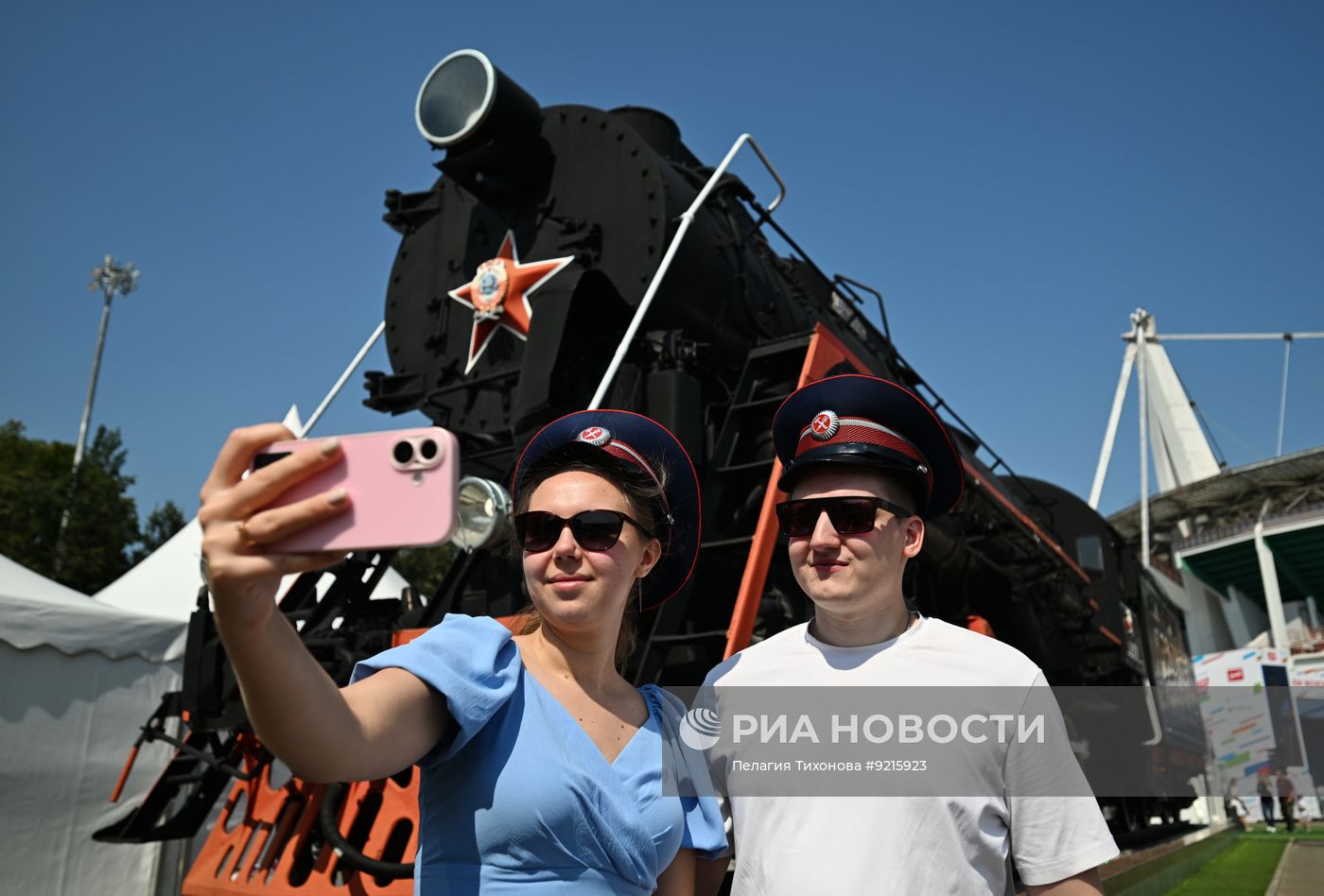 Празднование Дня железнодорожника в Москве