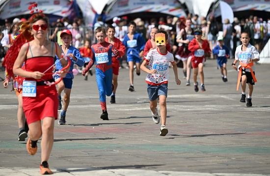 Празднование Дня железнодорожника в Москве