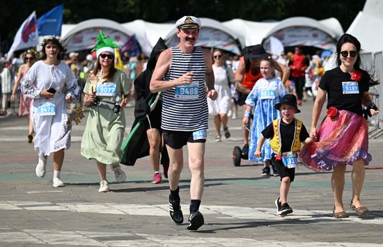 Празднование Дня железнодорожника в Москве
