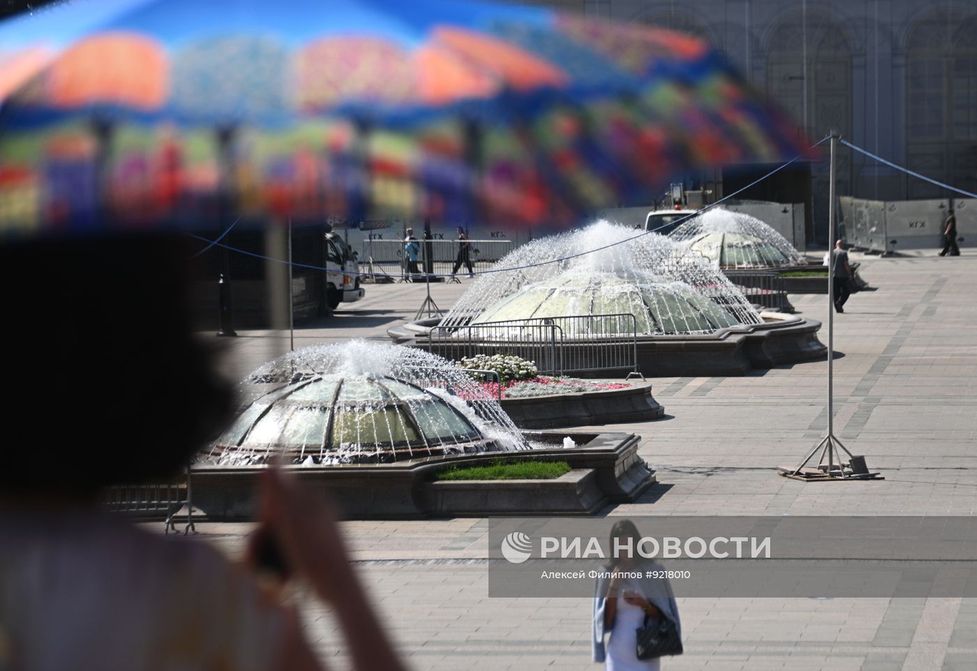 Ремонт фонтана на Манежной площади