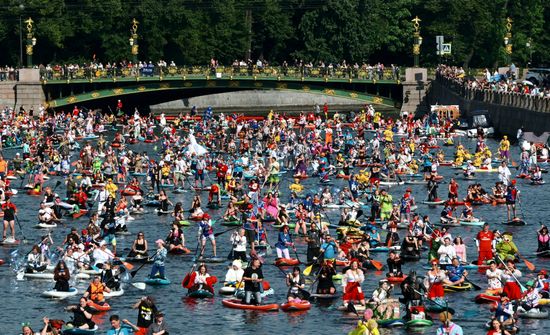 Фестиваль "Фонтанка SUP" в Санкт-Петербурге