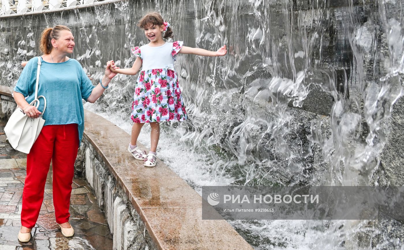 Жаркая погода в Москве