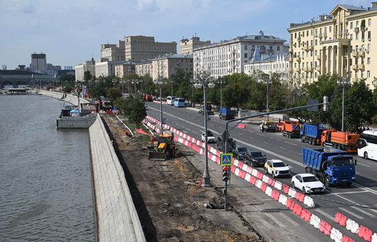 Благоустройство Фрунзенской набережной в Москве