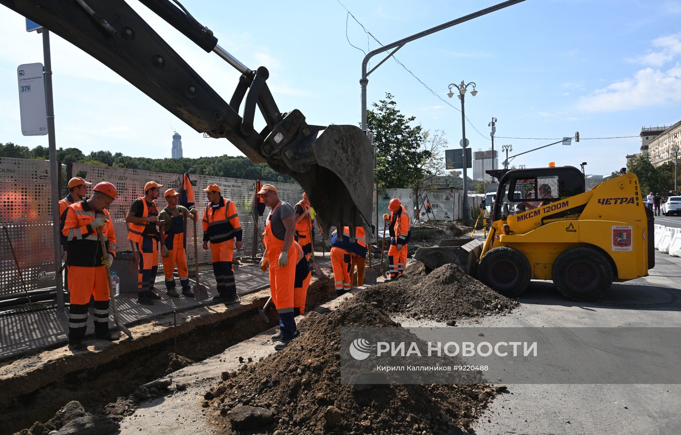 Благоустройство Фрунзенской набережной в Москве