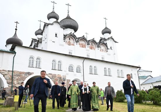 Поездка Патриарха Кирилла на Соловецкие острова